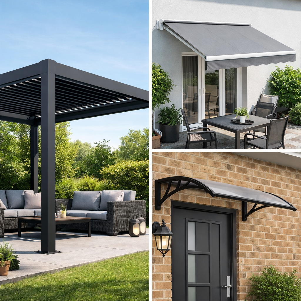Pergola, store banne ou auvent de porte : quelle solution choisir selon votre espace extérieur ?