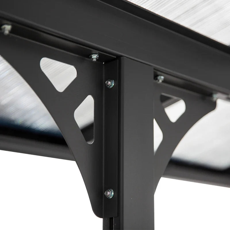 Pergola Adossée Aluminium 4,5 x 3 m Toit en Polycarbonate