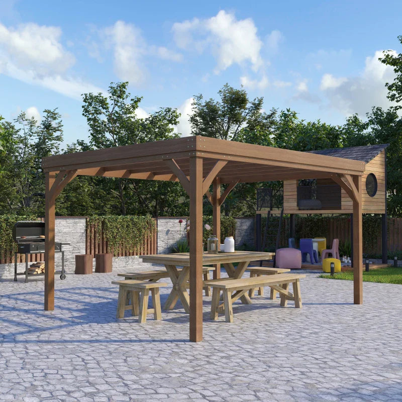 Pergola en Bois de Sapin Autoportante  4 x 3 m
