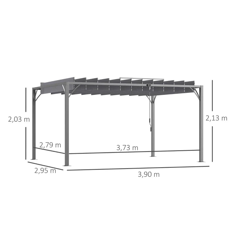 Pergola Bioclimatique 4 x 3 m Aluminium avec Lames Orientables